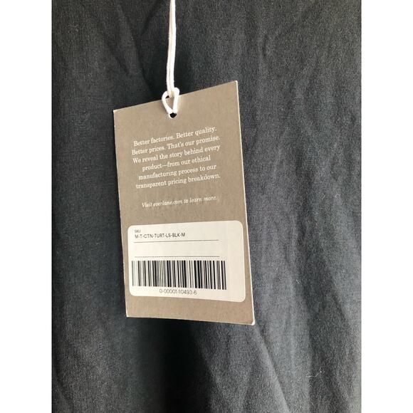 New Everlane Uniform Men Organic Cotton Long Sleeve Turtleneck Medium - Picture 3 of 12